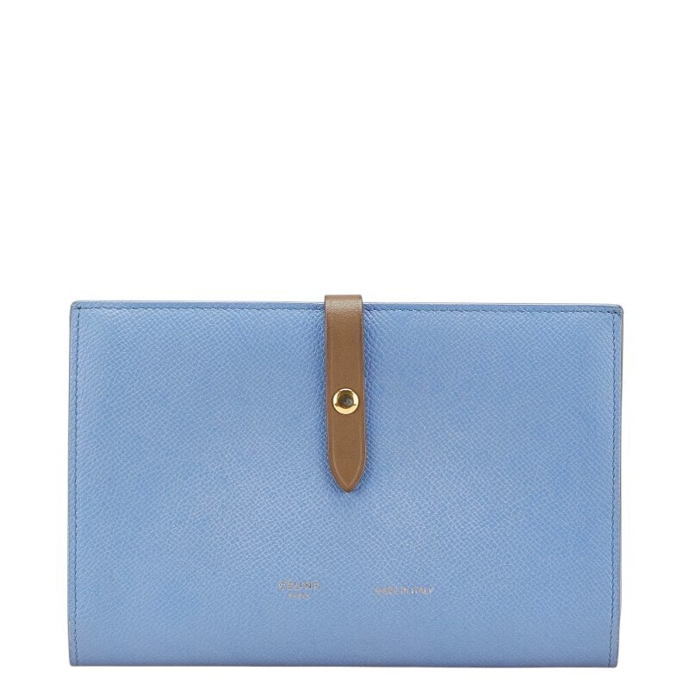 Celine Multi Function Long Wallet Blue Greige Lea… - image 1